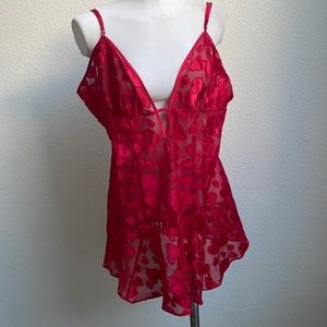 Fredricks Of Hollywood Sheer Heart Slip 1X